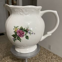 Vintage Beverly Rose Pitcher By Tabletop Unlimited 