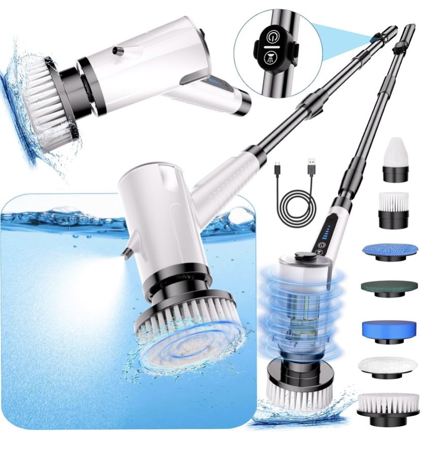 Water Spray Electric Spin Scrubber