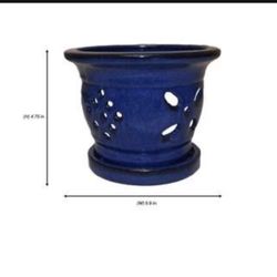 (10) ceramic Orquid pots