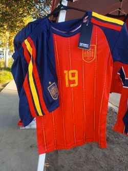 España( Spain ) Jersey and short set size 22 for kisaroun 7 to 10 years old