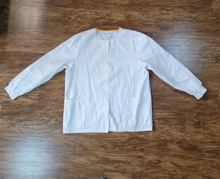 Scrub star White scrub jacket Size L Nurse Jacket