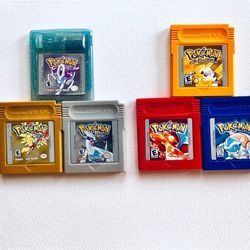 Pokémon Red, Blue, Yellow, Gold, Silver, And Crystal. 