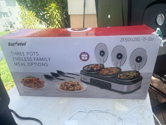 Three pots warmer