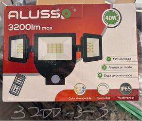 Adjustable Head LED Security Lights with Motion Sensor,40W 3200LM