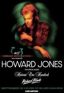 2x Howard Jones Sept 18th Anaheim House of Blues concert tickets (with Haircut 100 and Richard Blade)