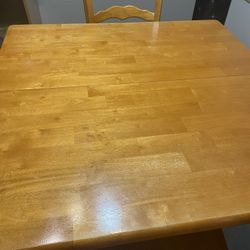 Wood Dining Table 4 Chairs