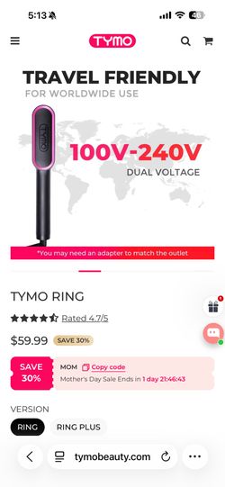 Tymo Ring Hair Straightener