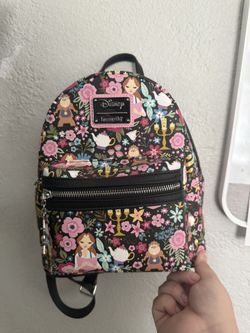 Loungefly Disney Beauty and the Beast Belle Floral Mini Backpack