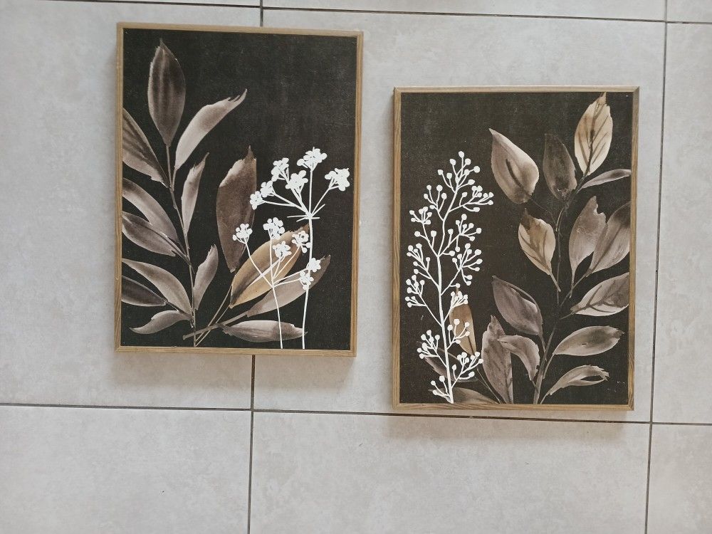 Floral Wall Art Set 2 Size 11*14