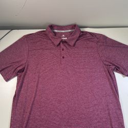 Adidas Golf Xl Raspberry/ Purple Shirt In Good Condition 