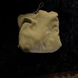 Nike Men's Lime Green Hoodie Size Medium, Minimalistic, Drawstrings