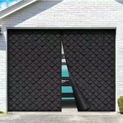 939# Garage Door Screen for Winter, 9x7FT, Garage Door Insulation Kit, Magnetic Thermal Insulated Door Curtain with 300D Oxford Fabric Heavy Duty Weig