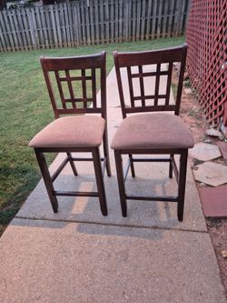 2 Wooden framed Barstools