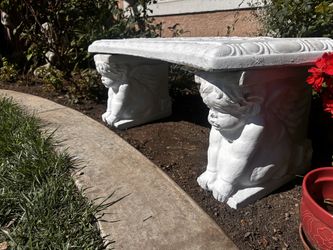 Heavy Stone Angel Bench
