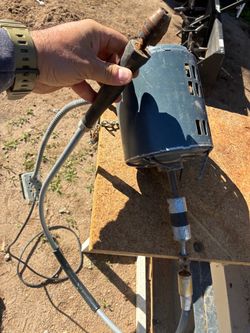 Electric Motor with Shaft and Fittings