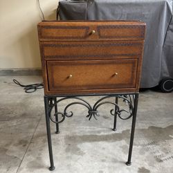 Vintage Wooden Side Table  / Nightstand 