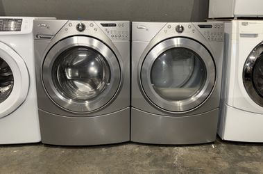 WHIRLPOOL XL CAPACITY WASHER DRYER ELECTRIC SET 
