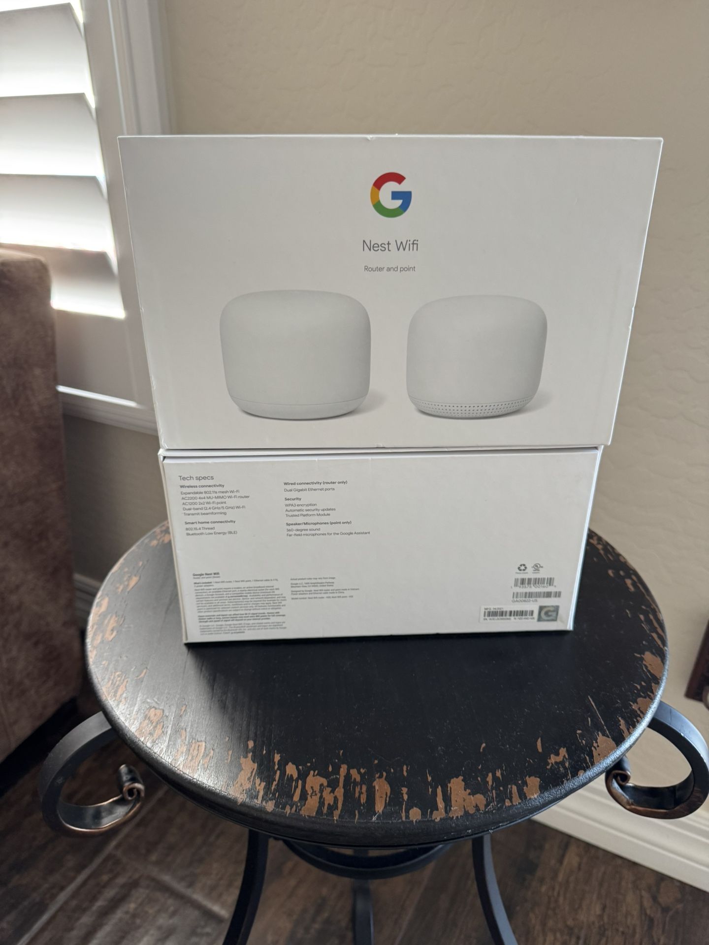 Google Nest Wifi - AC2200 - Mesh WiFi System - Wifi Router - 2200 Sq Ft Coverage - 1 pack