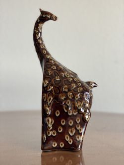 Ceramic Glazed Giraffe Figurine