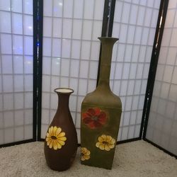 2 Metal Decor VASES $25 for Both