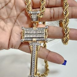 I Deliver I Ship 14k Gold Plated Chain  Set