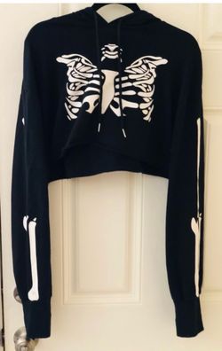 Skeleton Crop Hoodie