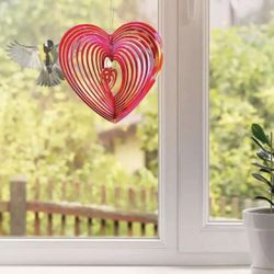 Red Spinning Heart Outdoor Decor 