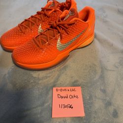 Nike Kobe 6 Protro Total Orange Size 11