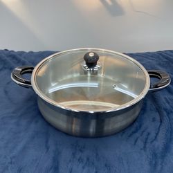 High Quality Stainless Steel 15'' Low Pot Cookware 16 Qt Pots Pan Cooking