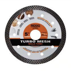 RIDGID 5 in. Turbo Mesh Rim Diamond Blade=Rid-572