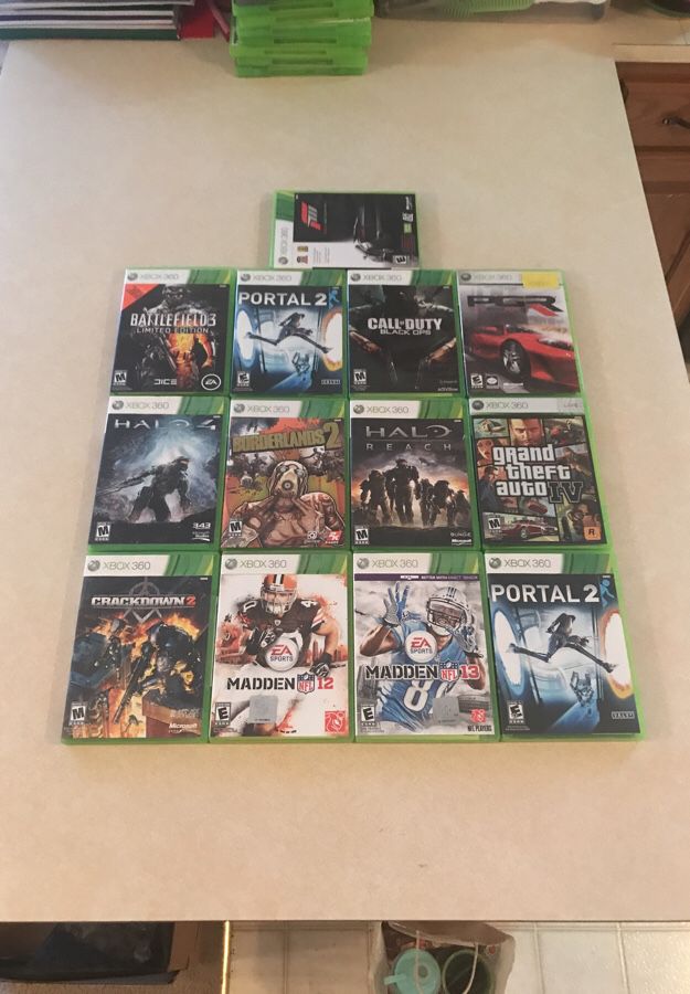 Set of used Xbox 360 games