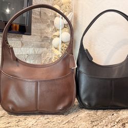 Vintage Coach Ergo 9033 Black Leather Bag Made In USA 90s Rare Collector Condition