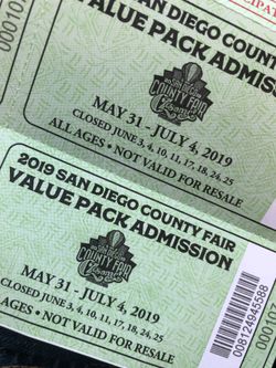 Del Mar fair tickets