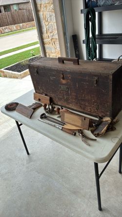 Antique tools with carry box (very old)