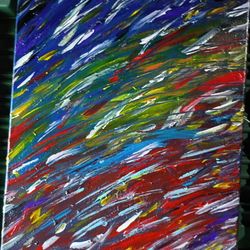 Abstract Art 11 X 14  "Wicked Ways"