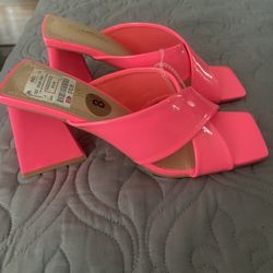 Hot Pink Heel Sandal