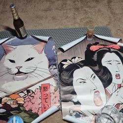 Funny Woman Yelling at a Cat Meme Canvas Poster