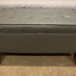 Gray Ottoman with Storage