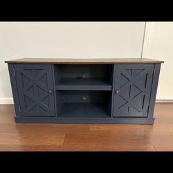 MOVING SALE : Blue Farmhouse TV Console