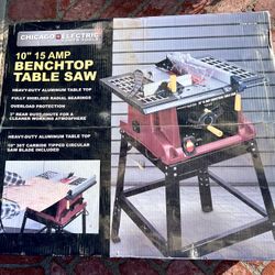 Benchtop Table Saw Chicago Electric 10” 15 Amp