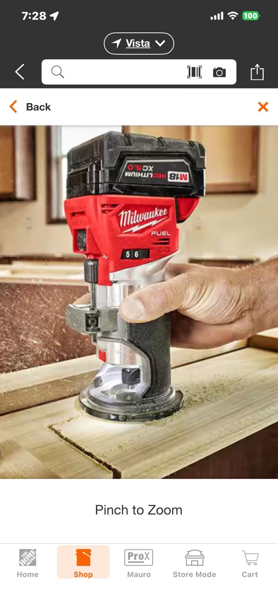 Milwaukee Fuel, Compact Router M-18 /TOOL ONLY