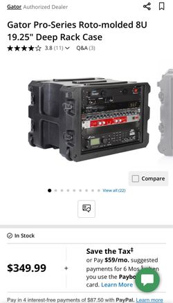 Gator pro series 8U Audio Rack