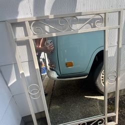 METAL SCROLLED MIRROR