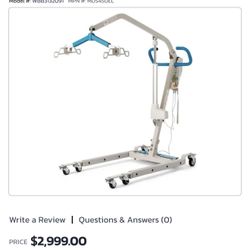 Medline Electric Hoyer Lift w/sling Model: MDS450EL
