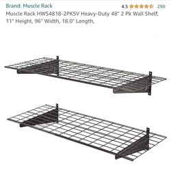 Black 18” Deep Muscle Rack Garage Shelves