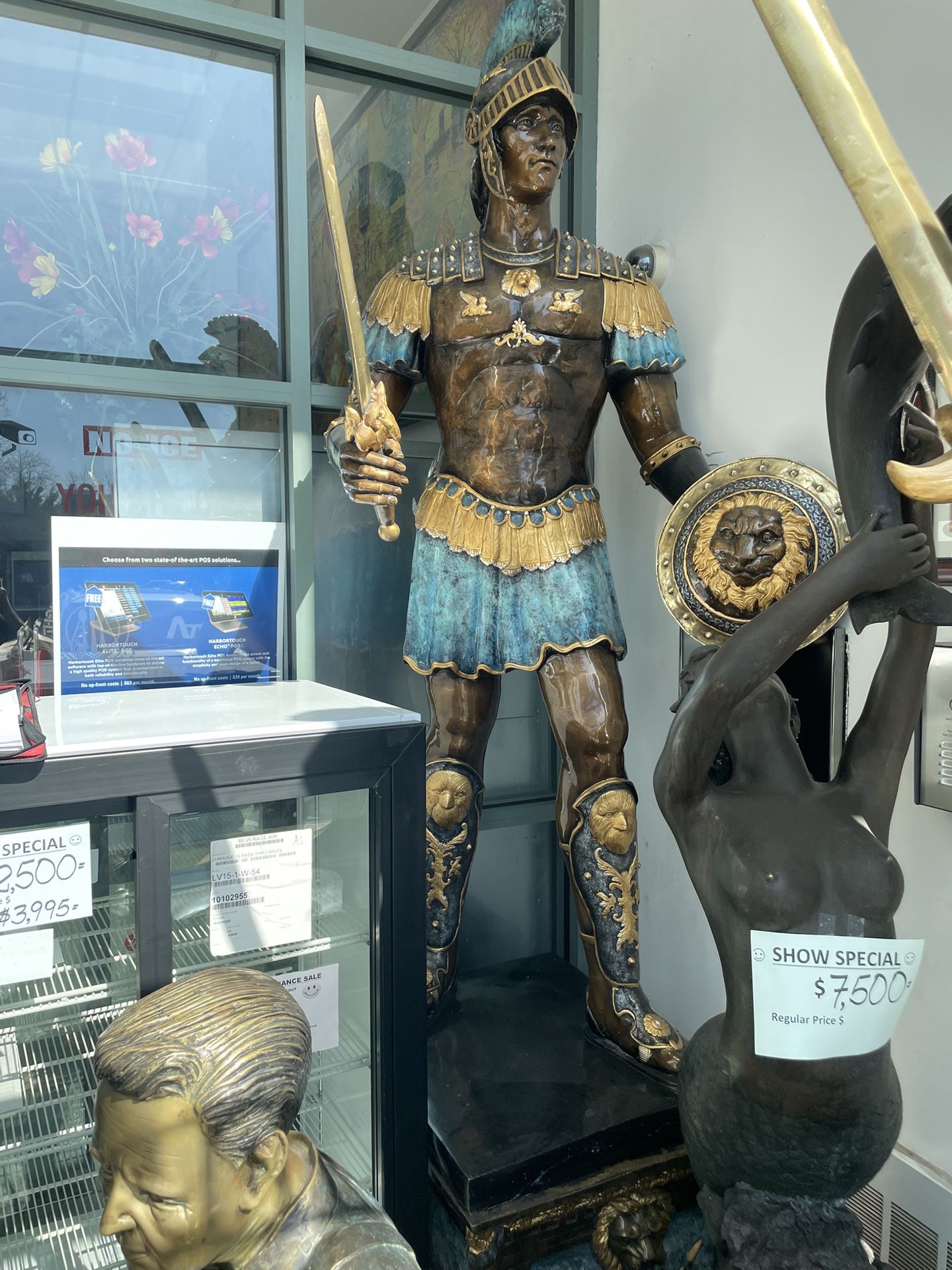 Metal Roman Warrior Statue #2