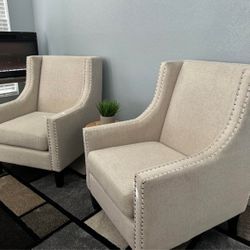 Two Matching Accent Chairs 