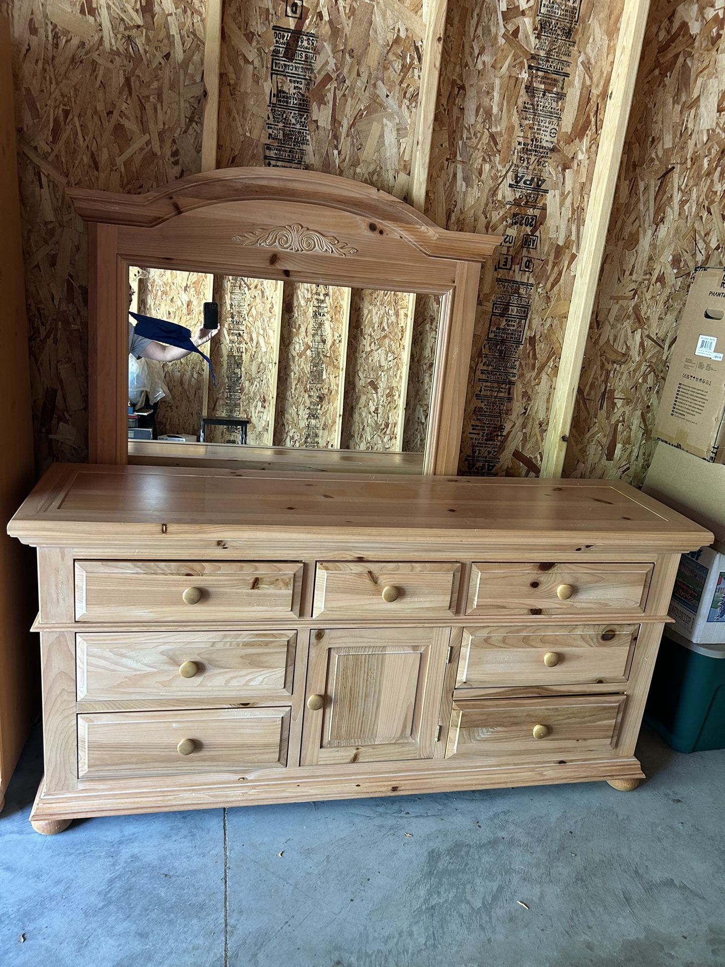 Dresser with mirror