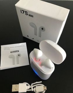 i7s Bluetooth Wireless Earbuds - White - Brand New