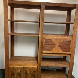Wall Unit Solid Oak 1970’s